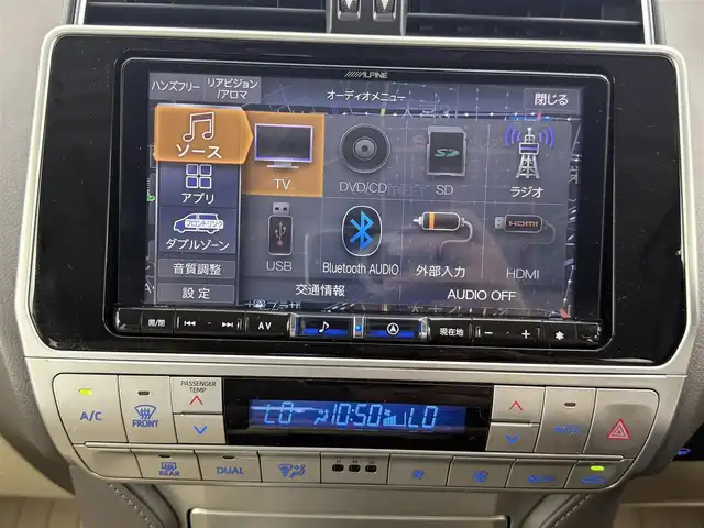 トヨタ ランドクルーザー プラド TX Lパッケージ 愛知県 2020(令2)年 3.9万km ホワイトパールクリスタルシャイン サンルーフ/ルーフレール/7人乗り/ベージュレザー/アルパインナビ　/(ＣＤ／ＤＶＤ／ＢＴ／フルセグ)/ＨＤＭＩ/USB/デジタルインナーミラー/バックカメラ/ＥＴＣ　/クルーズコントロール/トヨタセーフティセンス/クリアランスソナー/ワイパーデアイザー　/パワーシート　/シートヒーター　/エアーシート　/アルミホイール　/スマートキー