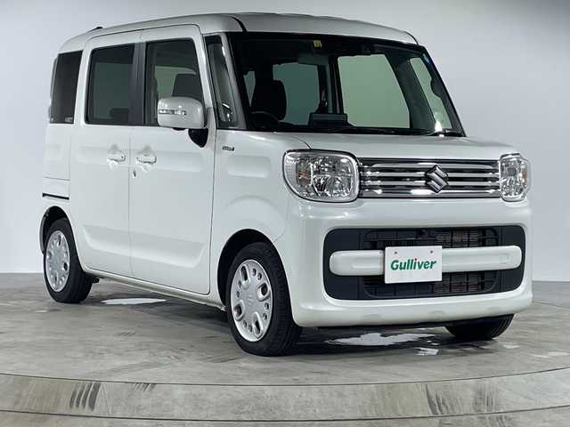 スズキ スペーシア HYBRID X 福岡県 2022(令4)年 1.9万km ピュアホワイトP 純正メモリナビ(フルセグTV/Bluetooth)全方位モニター衝突軽減ブレーキレーンキープアシストレーダークルコンシートヒーターサーキュレーターリアコーナーセンサーステアリングリモコン両側パワスラ電動格納ミラー