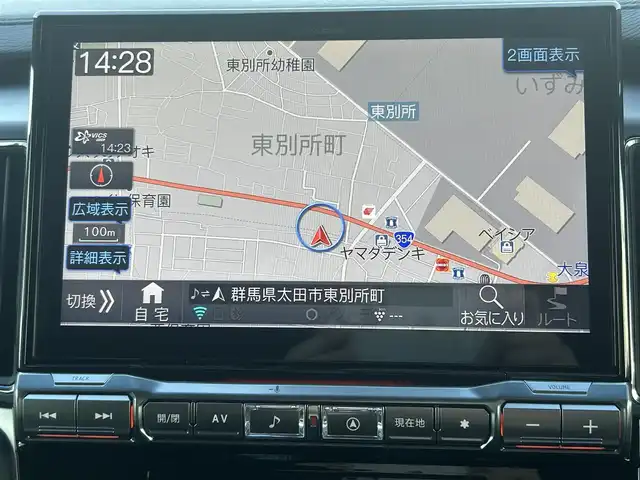 三菱 デリカＤ：５ G 群馬県 2023(令5)年 3.4万km アメジストブラック ワンオーナー/4WD/アルパイン製ナビ/　(AM/FM/CD/DVD/BT/SD/HDMI/)/全方位カメラ/アルパイン製フリップダウン/両側パワースライドドア/衝突被害軽減ブレーキ/車線逸脱警報/車線逸脱防止支援機能/レーダークルーズコントロール/AUTOライト/AUTOハイビーム/横すべり防止機能/アイドリングストップ/ステアリングリモコン/革巻きステアリング/ステアリングリモコン/パドルシフト