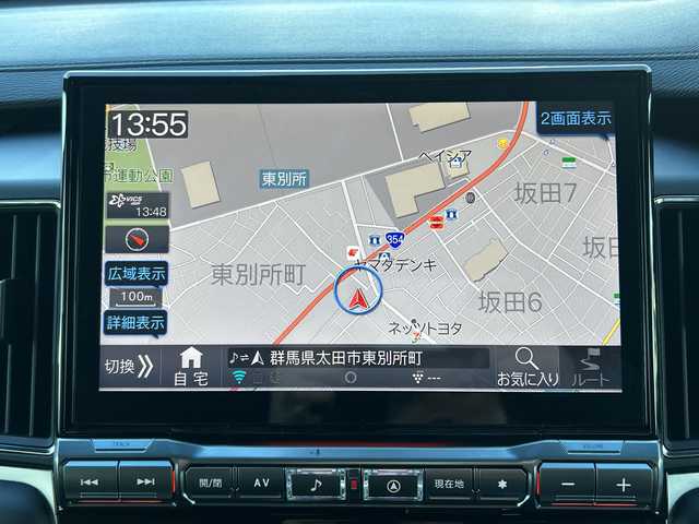 三菱 デリカＤ：５ G 群馬県 2023(令5)年 3.4万km アメジストブラック ワンオーナー/4WD/アルパイン製ナビ/　(AM/FM/CD/DVD/BT/SD/HDMI/)/全方位カメラ/アルパイン製フリップダウン/両側パワースライドドア/衝突被害軽減ブレーキ/車線逸脱警報/車線逸脱防止支援機能/レーダークルーズコントロール/AUTOライト/AUTOハイビーム/横すべり防止機能/アイドリングストップ/ステアリングリモコン/革巻きステアリング/ステアリングリモコン/パドルシフト