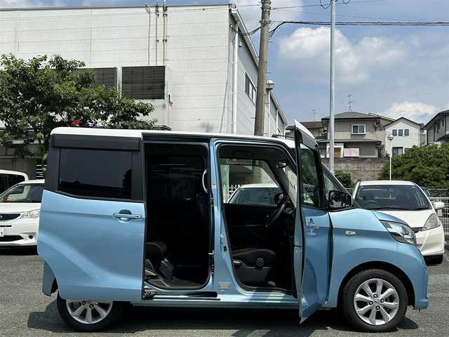 日産 デイズ ルークス X Vセレクション 熊本県 2019(令1)年 1.9万km ホワイトソリッド/アイスブルー 衝突軽減ブレーキ/プッシュスタート/社外ナビ/アラウンドビューモニター/ETC/純正14インチAW/両側パワースライドドア/前後コーナーセンサー/横滑り防止装置/フロアマット/ドアバイザー