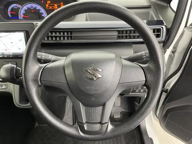 スズキ ワゴンＲ HYBRID FX リミテッド 富山県 2019(平31)年 3.4万km ピュアホワイトP 4WD/社外ナビ【CN-RE07D】/(AM/FM/CD/DVD/SD/BT)/フルセグTV/バックカメラ/ヘッドアップディスプレイ/衝突被害軽減ブレーキ/レーンキープアシスト/オートLEDヘッドライト/横滑り防止装置/ETC/ドライブレコーダー前後/スマートキー×２/前席シートヒーター/プッシュスタート/社外フロアマット/アイドリングストップ/純正14インチAW/ドアバイザー