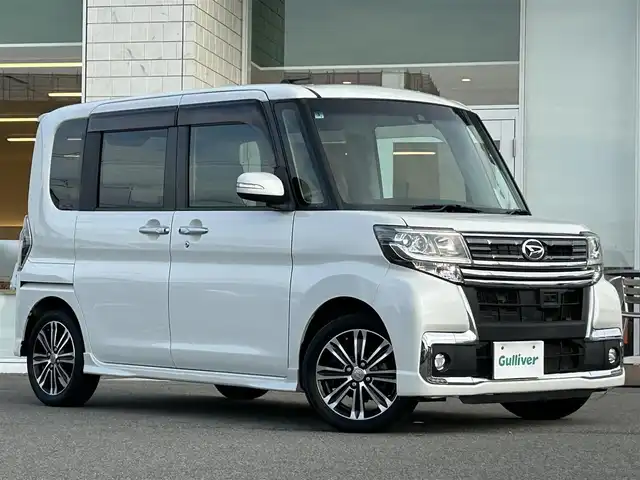 ダイハツ タント カスタム RS トップED SAⅡ 兵庫県 2016(平28)年 8.9万km パールホワイトⅢ 純正7インチナビ/Bluetooth接続/フルセグ/両側パワースライドドア/バックカメラ/ETC/USB入力端子/ベンチシート/ドアバイザー/LEDヘッドライト/横滑り防止装置/スマートキー