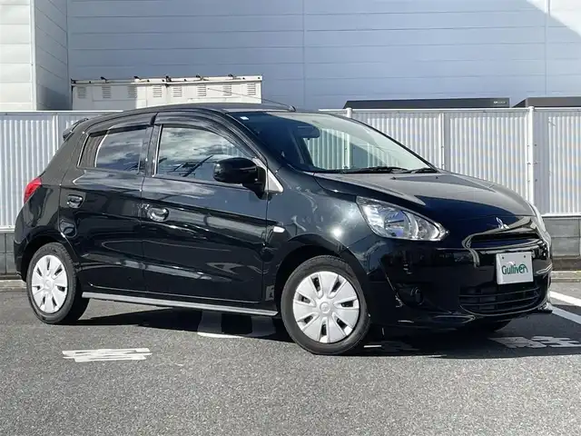 三菱 ミラージュ G 群馬県 2014(平26)年 4.2万km ピレネーブラック 純正SDナビゲーション/（CD/DVD/SD/BT/フルセグTV）/バックカメラ/ETC/アイドリングストップ/ハロゲンライト/オートライト/ヘッドライトレベライザー/プッシュスタート/ドアバイザー/電格ミラー/純正フロアマット/純正ホイールキャップ