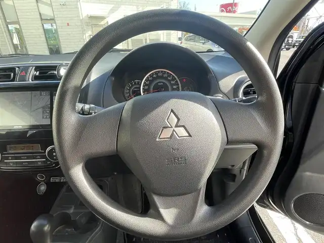 三菱 ミラージュ G 群馬県 2014(平26)年 4.2万km ピレネーブラック 純正SDナビゲーション/（CD/DVD/SD/BT/フルセグTV）/バックカメラ/ETC/アイドリングストップ/ハロゲンライト/オートライト/ヘッドライトレベライザー/プッシュスタート/ドアバイザー/電格ミラー/純正フロアマット/純正ホイールキャップ