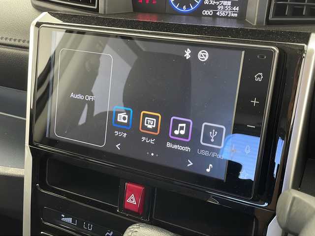 トヨタ ルーミー カスタムG 千葉県 2021(令3)年 4.6万km パールホワイトⅢ 純正9インチディスプレイオーディオ/　（Bluetooth/USB/iPod/フルセグTV）/衝突被害軽減システム/レーンキープアシスト/コーナーセンサー（後ろのみ）/レーダークルーズコントロール/バックカメラ/純正ビルトインETC/両側パワースライドドア/アイドリングストップ/電動パーキングブレーキ/ブレーキホールド/パワーモード/パワーステアリング/純正フロアマット/オートハイビーム/LEDヘッドライト/純正14インチアルミホイール/保証書/記録簿/取扱説明書