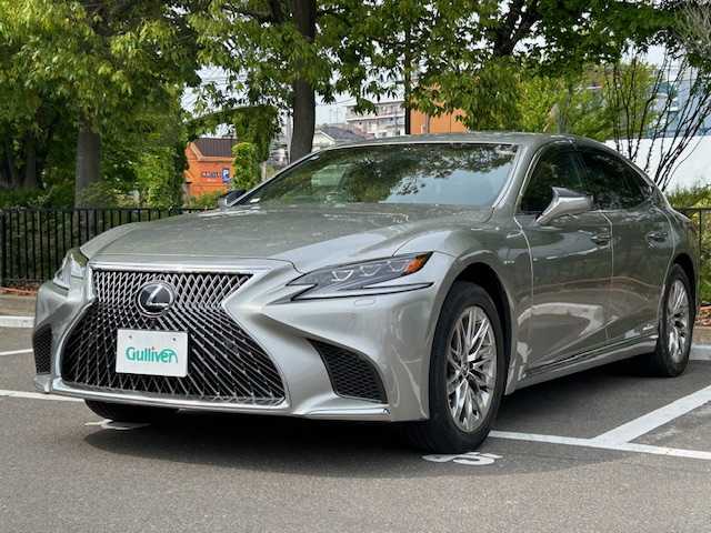 レクサス ＬＳ 500h Iパッケージ 宮城県 2018(平30)年 7万km ソニックチタニウム ワンオーナー/純正ナビ/全周囲カメラ/フルセグ/Bluetooth/CD/DVD/BD/シートヒーター/シートクーラー/パワーシート/シートメモリー/HUD/BSM/ETC/パワートランク