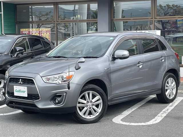 三菱 ＲＶＲ G 長野県 2013(平25)年 11.3万km ガンＭ 社外ナビ（CD、DVD、IPOD、AUX）/バックカメラ/ワンセグテレビ/社外ETC/アイドリングストップ/横滑り防止装置/盗難防止装置/純正フロアマット/ダブルエアバック/ハロゲンヘッドライト/純正ドアバイザー/社外スタッドレス積み込み/４WD/取扱説明書