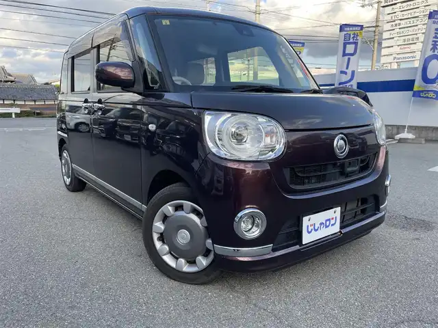 ダイハツ ムーヴ キャンバス G メイクアッフ SA Ⅱ 兵庫県 2016(平28)年 4.1万km プラムブラウンクリスタルマイカ 禁煙車/衝突被害軽減ブレーキ/社外ナビＴＶ/（NX815W/CD/DVD/FMAM/フルセグTV)/純正ドライブレコーダー/純正LEDオートライト/純正LEDフォグ/純正セキュリティアラーム/純正フロアマット/両側電動スライドドア/クリアランスソナー/アイドリングストップ/オートエアコン/ETC/スマートキー/プッシュエンジンスタート/スペアキー/新車時保証書/取扱い説明書