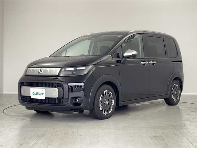 ホンダ フリード ハイブリット e:HEV クロスター 茨城県 2025(令7)年 0.1千km クリスタルブラックパール 純正９型ディスプレイオーディオナビ　フルセグＴＶ　バックモニター　シートヒーター　両側電動スライドドア　衝突軽減ブレーキ　ＬＥＤライト　クリアランスソナー　アダプティブクルーズコントロール　禁煙車