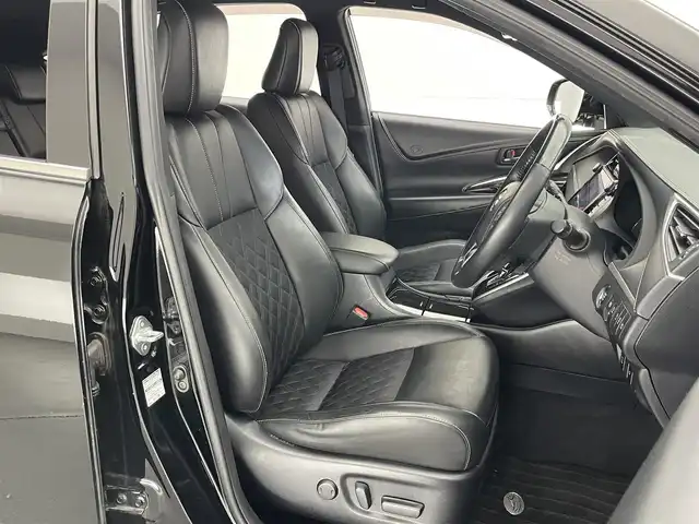 トヨタ ハリアー プログレス 愛知県 2018(平30)年 6.8万km ブラック 純正９型ナビ　モデリスタ　ＪＢＬ　全方位カメラ　フルセグＴＶ　前後ドラレコ　ＥＴＣ　電動リヤゲート　３眼ＬＥＤライト　セーフティセンス　衝突軽減　追従クルコン　ＤＶＤ　電子パーキング　ｎａｎｏｅ　禁煙車　オートハイビーム　車線逸脱　純正フロアマット　黒ハーフレザー　パワーシート　Bluetooth　USB　プッシュスタート　スマートキー　AAC　