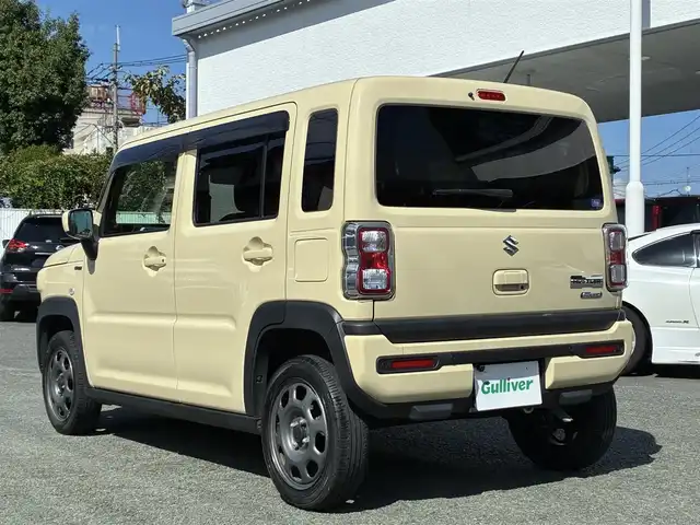 スズキ ハスラー HYBRID G 熊本県 2022(令4)年 3.7万km シフォンアイボリーM ワンオーナー/社外ナビ（CN-RE07D）/【フルセグTV/CD/DVD/SD/BT】/バックカメラ/衝突軽減ブレーキ/車線逸脱警報/パーキングセンサー/前方ドライブレコーダー/ステアリングリモコン/アイドリングストップ/D/Nシートヒーター/オートライト/ヘッドライトレベライザー/電格式ミラー/スマートキー/スペアキー/保証書/取扱説明書(車両/ナビ)