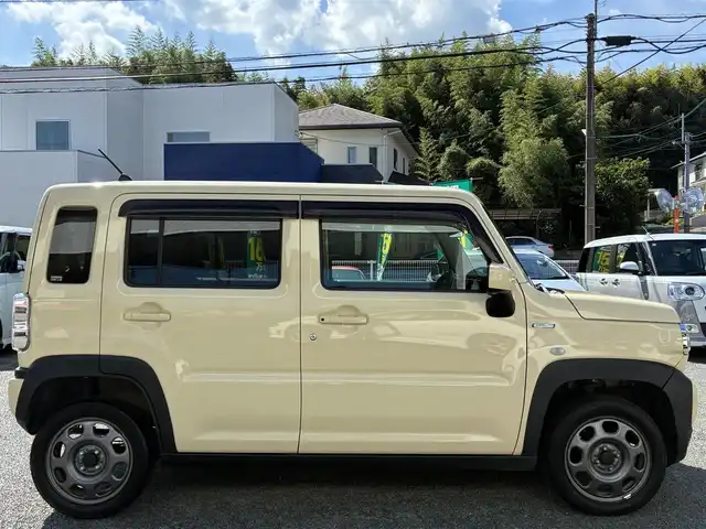 スズキ ハスラー HYBRID G 熊本県 2022(令4)年 3.7万km シフォンアイボリーM ワンオーナー/社外ナビ（CN-RE07D）/【フルセグTV/CD/DVD/SD/BT】/バックカメラ/衝突軽減ブレーキ/車線逸脱警報/パーキングセンサー/前方ドライブレコーダー/ステアリングリモコン/アイドリングストップ/D/Nシートヒーター/オートライト/ヘッドライトレベライザー/電格式ミラー/スマートキー/スペアキー/保証書/取扱説明書(車両/ナビ)
