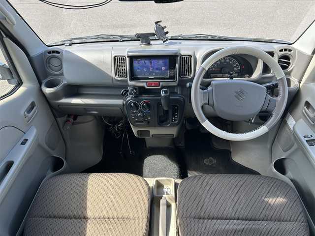 スズキ エブリイ PC 岡山県 2018(平30)年 11万km シルキーシルバーメタリック 登録時走行距離109513km/社外ナビ/フルセグTV(AM.FM.CD.DVD.TV.BT)/バックカメラ/ETC/ドライブレコーダー/社外AW/フロアマット/ドアバイザー/４WD/イモビライザー