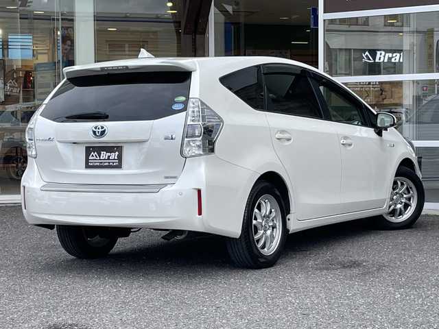 トヨタ プリウス α G ツーリングセレクション 福島県 2012(平24)年 4.9万km ホワイトパールクリスタルシャイン 純正ナビ（CD・DVD・TV）/ドライブレコーダー/ETC/クルーズコントロール/革巻きステアリング/LEDヘッドライト/オートライト/フォグランプ/バックカメラ/AAC/スマートキー