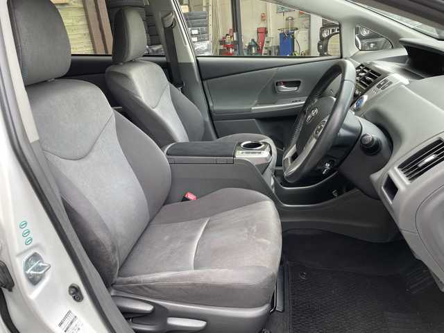 トヨタ プリウス α G ツーリングセレクション 福島県 2012(平24)年 4.9万km ホワイトパールクリスタルシャイン 純正ナビ（CD・DVD・TV）/ドライブレコーダー/ETC/クルーズコントロール/革巻きステアリング/LEDヘッドライト/オートライト/フォグランプ/バックカメラ/AAC/スマートキー