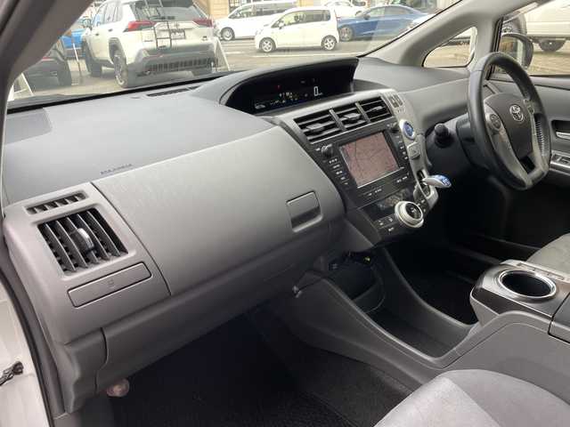 トヨタ プリウス α G ツーリングセレクション 福島県 2012(平24)年 4.9万km ホワイトパールクリスタルシャイン 純正ナビ（CD・DVD・TV）/ドライブレコーダー/ETC/クルーズコントロール/革巻きステアリング/LEDヘッドライト/オートライト/フォグランプ/バックカメラ/AAC/スマートキー