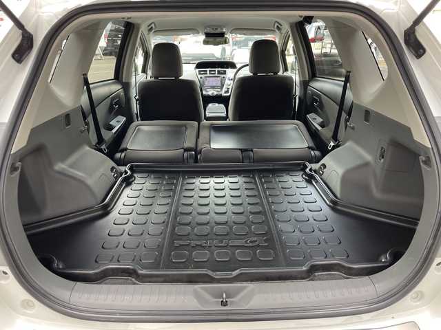 トヨタ プリウス α G ツーリングセレクション 福島県 2012(平24)年 4.9万km ホワイトパールクリスタルシャイン 純正ナビ（CD・DVD・TV）/ドライブレコーダー/ETC/クルーズコントロール/革巻きステアリング/LEDヘッドライト/オートライト/フォグランプ/バックカメラ/AAC/スマートキー