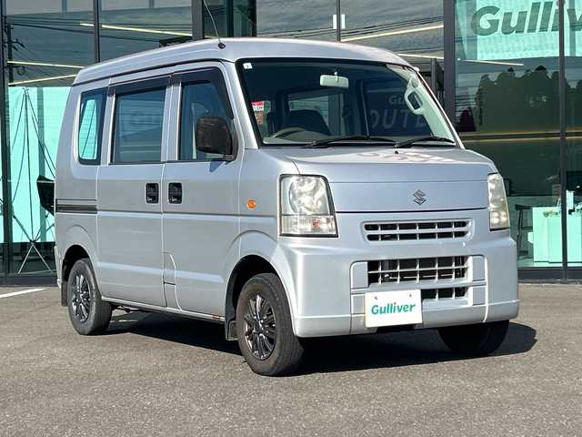 スズキ エブリイ PA 鹿児島県 2008(平20)年 7万km シルキーシルバーメタリック 両側スライドドア/ハロゲンヘッドライト/ＨＤＤミュージックサーバー/　　CD/DVD/BT/純正フロアマット/社外12インチアルミホイール/取扱説明書/記録簿/スペアキー/ベンチシート/フルフラットシート