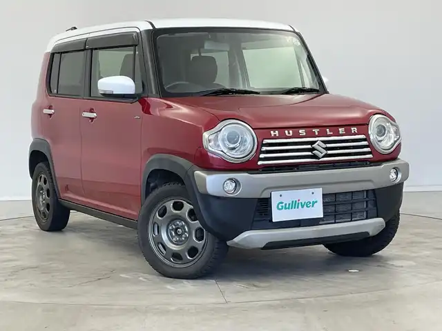 スズキ ハスラー Jスタイル Ⅱ 新潟県 2016(平28)年 6.5万km フェニックスレッドパール/ホワイト2トーンルーフ デュアルカメラブレーキサポート/社外SDナビ/(AM/FM/CD/DVD/SD/フルセグ/Bluetooth)/前席シートヒーター/純正アルミホイール付夏タイヤ積込/アイドリングストップ/ステアリングリモコン/ドアバイザー/フロントフォグライト/スマートキー/ETC