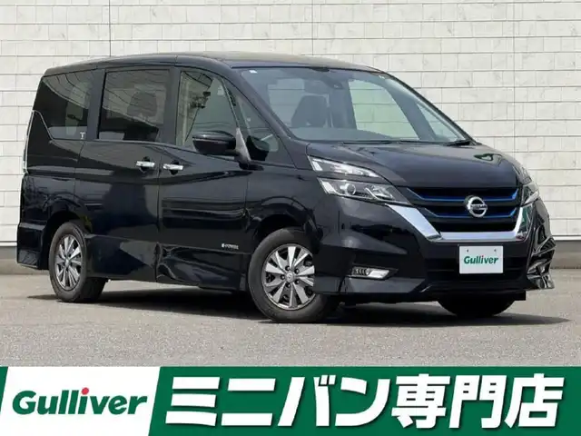 日産 セレナ e－パワー ハイウェイスター V 福岡県 2019(平31)年 5.7万km ダイヤモンドブラック 純正9型SDナビ(フルセグTV/CD/DVD/BT)アラウンドビューモニターフリップダウンモニタープロパイロットエマージェンシーブレーキコーナーセンサー両側パワスラドラレコETCデジタルインナーミラーシートヒーターハンドルヒーターUSBポートレザー調シートカバー純正LEDヘッドライト純正フロアマット純正15インチアルミホイール