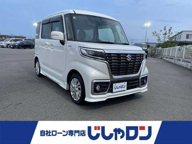 スズキ スペーシア カスタム HYBRID GS 大阪府 2018(平30)年 5.3万km ピュアホワイトP ”(株)IDOMが運営する【じしゃロン堺店】の自社ローン専用車両になります。/こちらは現金またはオートローンご利用時の価格です。自社ローンご希望の方は別途その旨お申付け下さい”