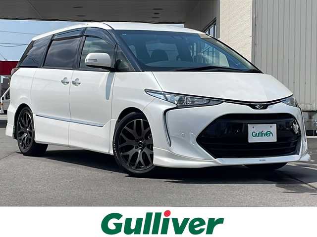 トヨタ エスティマ アエラス プレミアム 道北・旭川 2019(令1)年 2万km ホワイトパールクリスタルシャイン ・4WD/・禁煙車/・ワンオーナー/・寒冷地仕様/・TRDエアロ/・RAYZ18インチアルミホイール/・アルパイン9型ナビ/ CD/DVD/SD/MSV/BT/フルセグ/・アルパイン12.8型フリップダウンモニター/・バックカメラ/・PCS/・LDA/・クルーズコントロール/・コーナーセンサー /・オートハイビーム/・LEDヘッドライト/・オートライト/・ビルトインETC/・純正エンジンスターター/・GPSレーダー/・ハーフレザーシート/・運転席パワーシート/・両側パワースライドドア /・フロントデアイサー/・TRDプッシュスタートスイッチ/・RSRダウンサス(純正積込)/・WORK18AW冬タイヤ積込/・純正フロアマット/・ドアバイザー