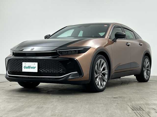 トヨタ クラウン クロスオーバー Z 三重県 2024(令6)年 1.2万km 茶Ｍ /禁煙車//純正ナビ/　フルセグTV/Bluetooth/Applecarplay//全方位カメラ//全席イージークローザー//デジタルインナーミラー//置くだけ充電//パワーイージーアクセスシステム//メモリーシート//前席シートヒーター//前席ベンチレーション//ハンドルヒーター//HUD//BSM//レーダークルーズコントロール//ドアバイザー//純正アルミホイール//ETC2.0//前席パワーシート//プッシュスタート//スマートキー//スペアキー//100V充電