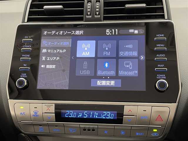 トヨタ ランドクルーザー プラド TX Lパッケージ マットブラED 愛知県 2023(令5)年 1.1万km ブラック 純正９型ＤＡナビ　ムーンルーフ　全方位カメラ　黒革　禁煙　ＥＴＣ２．０　ベンチレーション　シートヒーター　セーフティセンス　衝突軽減　ＢＳＭ　追従クルコン　ＬＥＤオートライト　ルーフレール　電動シート　ヘッドライトウォッシャー　フォグランプ　コーナーセンサー　