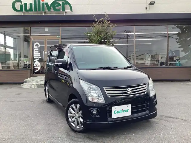 スズキ ワゴンＲ LTDⅡ 宮城県 2012(平24)年 11.2万km ブルーイッシュブラックパール3 HIDライト/4WD/プッシュスタート/純正ドアバイザー/ワンセグテレビ/純正ナビ/純正アルミ/シートヒーター/純正フロアマット/オートライト/電動格納ミラー/ミラーウィンカー/ETC