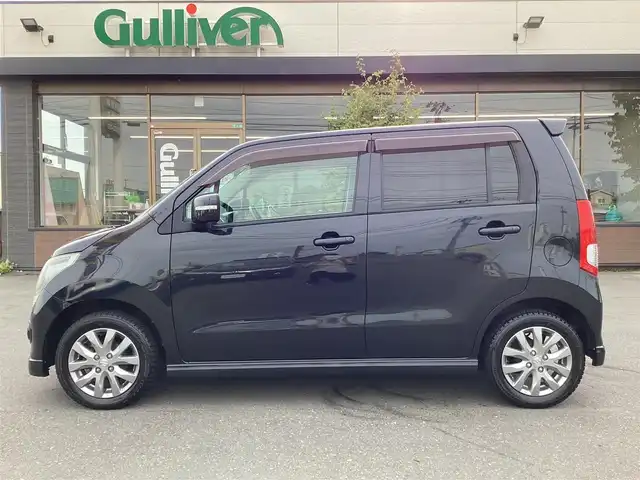 スズキ ワゴンＲ LTDⅡ 宮城県 2012(平24)年 11.2万km ブルーイッシュブラックパール3 HIDライト/4WD/プッシュスタート/純正ドアバイザー/ワンセグテレビ/純正ナビ/純正アルミ/シートヒーター/純正フロアマット/オートライト/電動格納ミラー/ミラーウィンカー/ETC