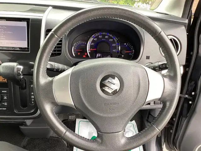 スズキ ワゴンＲ LTDⅡ 宮城県 2012(平24)年 11.2万km ブルーイッシュブラックパール3 HIDライト/4WD/プッシュスタート/純正ドアバイザー/ワンセグテレビ/純正ナビ/純正アルミ/シートヒーター/純正フロアマット/オートライト/電動格納ミラー/ミラーウィンカー/ETC