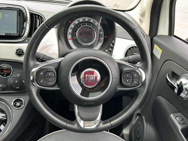 フィアット ５００ スカッコ 山梨県 2017(平29)年 5.1万km ビアンコ・ガーラ ガラスルーフ/beatsスピーカー/社外ナビ/フルセグTV/BT/DVD/CD/ドライブレコーダー前後/純正アルミホイール15インチ/ステアリングリモコン/純正スタッドレス/純正ナビ/積み込み/純正フロアマット/リモコンキー/スペアキー1本