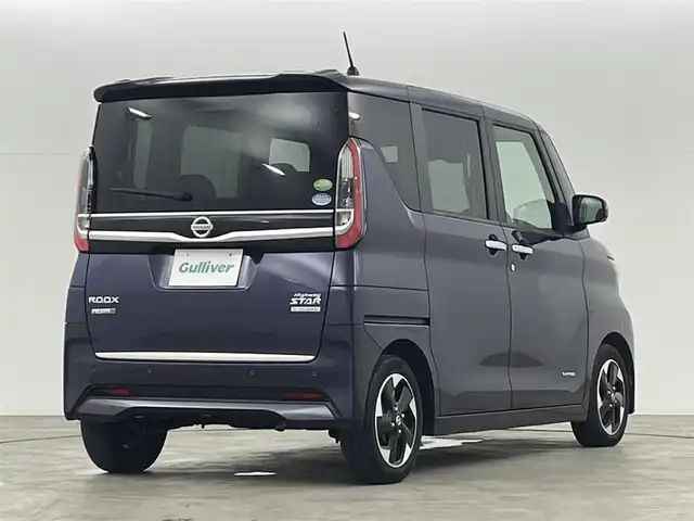 日産 ルークス HWS X プロパイロットED 福島県 2021(令3)年 3万km アメジストパープル エマージェンシー/・プロパイロット/・エマージェンシーブレーキ/・車線逸脱警報装置/・踏み間違い防止装置/純正大画面ナビ/・型番：MM320D-L/・フルセグTV/Bluetooth/CD/DVD/・アラウンドビューモニター/・ETC/アイドリングストップ/電子パーキング/・オートホールド/両側パワースライドドア/ステアリングリモコン/プッシュスタート/・スマートキー/・スペアキー/LEDヘッドライト/・オートライト/・フォグライト/電動格納ミラー/純正フロアマット