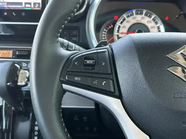 スズキ スペーシア カスタム HYBRID XS ターボ 島根県 2022(令4)年 0.6万km インディゴブルーメタリック デュアルカメラブレーキサポート/純正9インチナビ/フルセグTV/Bluetooth/USB/全方位カメラ/純正アルミホイール付きスタッドレス積み込み/レーダークルーズコントロール/両側パワースライドドア/LEDオートライト/ハーフレザー調シート/シートヒーター /ビルトインETC/ステアリングスイッチ/純正フロアマット/純正ドアバイザー/スマートキー/プッシュスタート /パドルシフト