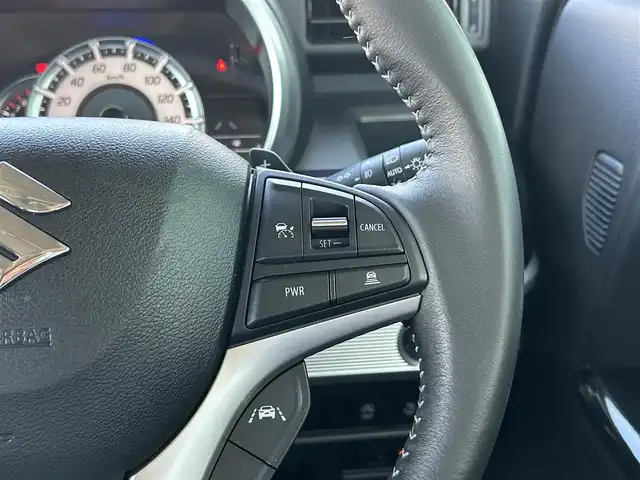 スズキ スペーシア カスタム HYBRID XS ターボ 島根県 2022(令4)年 0.6万km インディゴブルーメタリック デュアルカメラブレーキサポート/純正9インチナビ/フルセグTV/Bluetooth/USB/全方位カメラ/純正アルミホイール付きスタッドレス積み込み/レーダークルーズコントロール/両側パワースライドドア/LEDオートライト/ハーフレザー調シート/シートヒーター /ビルトインETC/ステアリングスイッチ/純正フロアマット/純正ドアバイザー/スマートキー/プッシュスタート /パドルシフト