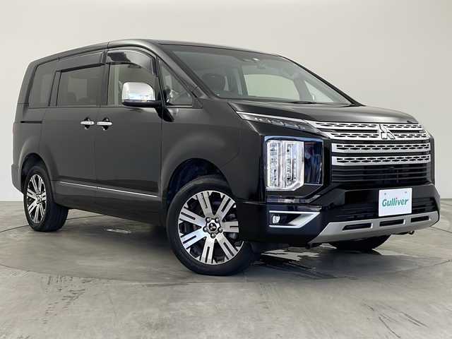 三菱 デリカＤ：５ P 兵庫県 2023(令5)年 1.9万km アメジストブラック ・純正10インチナビ/CD/DVD/USB/Bluetooth/TV/・全方位カメラ/・ステアリングヒーター/・前席シートヒーター/・両側パワースライドドア/・パワーバックドア/・e-Assist/・衝突被害軽減システム/・誤発進抑制機能/・車線逸脱警報システム/・ブラインドスポットモニター/・レーンチェンジアシスト機能/・リヤクロストラフィックアラート/・レーダークルーズコントロール/・ブラインドソナー/・電動サイドステップ/・ドライブレコーダー/・ETC/・LEDヘッドランプ/・18インチ純正アルミホイール/・フロアマット