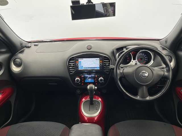 日産 ジューク 15RX パーソナライズパック 愛知県 2013(平25)年 7.2万km パッションレッド SDナビ/バックカメラ/純正アルミホイール/オートライト/ドライブレコーダー/ETC/ワンセグ/CD DVD/Bluetooth/ステアリングスイッチ/スマートキー/プッシュスタート