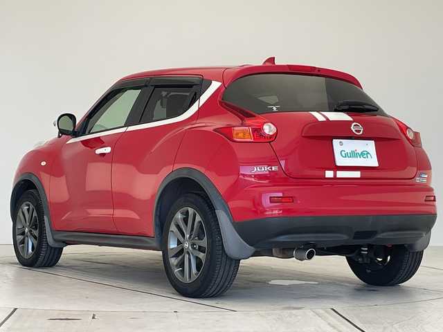 日産 ジューク 15RX パーソナライズパック 愛知県 2013(平25)年 7.2万km パッションレッド SDナビ/バックカメラ/純正アルミホイール/オートライト/ドライブレコーダー/ETC/ワンセグ/CD DVD/Bluetooth/ステアリングスイッチ/スマートキー/プッシュスタート