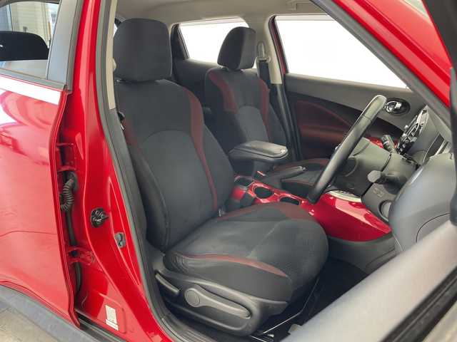 日産 ジューク 15RX パーソナライズパック 愛知県 2013(平25)年 7.2万km パッションレッド SDナビ/バックカメラ/純正アルミホイール/オートライト/ドライブレコーダー/ETC/ワンセグ/CD DVD/Bluetooth/ステアリングスイッチ/スマートキー/プッシュスタート
