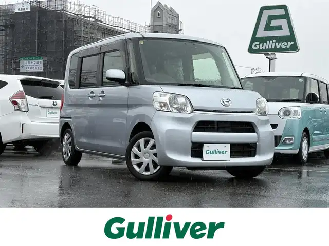 ダイハツ タント X 大分県 2014(平26)年 7.1万km ブライトシルバーメタリック ・1オーナー/・両側パワスラ/・純正ディーラーナビ(AVN-Z03iW)/BT/TV/DS//・ETC/・ドラレコ/・純正フロアマット/・電格ミラー/・オートLEDライト/・Pウィンドウ/・保証書・取説付