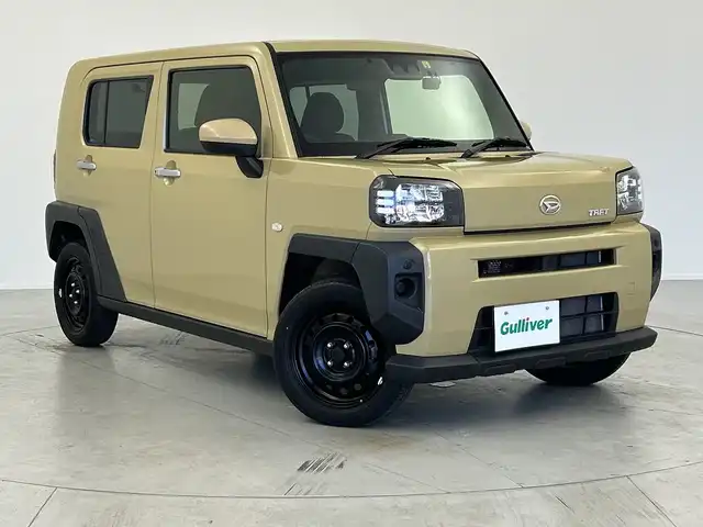 ダイハツ タフト X 愛知県 2022(令4)年 1.9万km サンドベージュメタリック スマートアシストIII/スカイフィールトップ/社外メモリーナビ/・ワンセグTV/・CD/・Bluetooth/バックカメラ/ドライブレコーダー（前後撮影）/ETC/LEDヘッドライト/ステアリングスイッチ/コーナーセンサー/レーンキープアシスト/衝突軽減ブレーキ/キーフリーシステム/アイドリングストップ