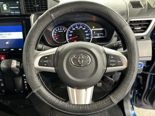 トヨタ ルーミー カスタムG－T 愛知県 2019(令1)年 4.3万km レーザーブルークリスタルシャイン 純正９インチナビ　/(Bluetooth/フルセグTV/AM/FM/SD/CD・DVD再生）/両側電動スライドドア　/衝突軽減ブレーキ　/ビルトインＥＴＣ　/ＬＥＤヘッドライト　/バックカメラ　/パーキングセンサー　/ドライブレコーダー　/クルーズコントロール　/オートハイビーム　/プッシュスタート/ -スマートキ/LEDフォグ