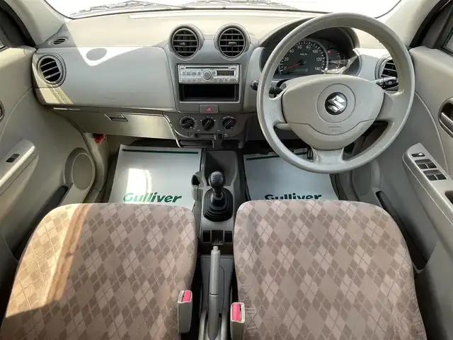 スズキ アルト GⅡ 岩手県 2008(平20)年 7.3万km シルキーシルバーメタリック 禁煙車/4WD/夏タイヤアルミ車載/オーディオ/→FM/AM/ドアバイザー/フロアマット/シガーソケット