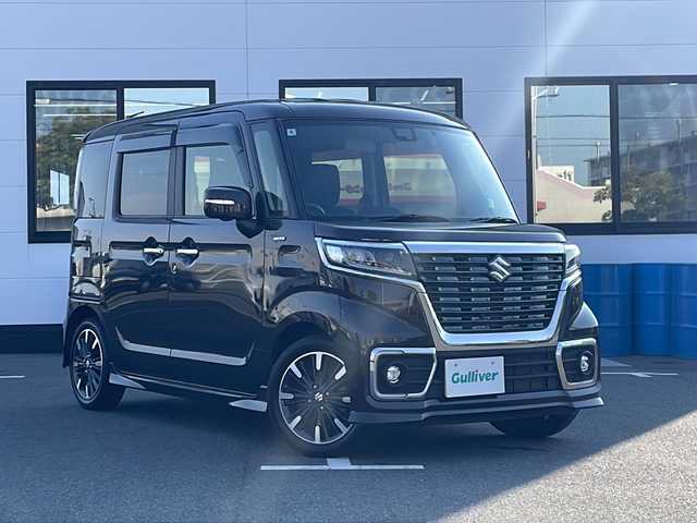 スズキ スペーシア カスタム HYBRID XS 山口県 2020(令2)年 3.3万km アーバンブラウンパールメタリック 8インチ純正ナビ/フルセグテレビ/Bluetooth/DVD/アラウンドビューモニター/両側パワースライド/ETC/ドライブレコーダー/レーンキープアシスト/パワースイッチ/シートヒーター
