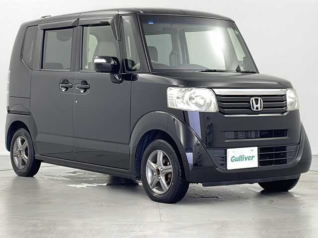 ホンダ Ｎ ＢＯＸ G Lパッケージ 岐阜県 2013(平25)年 9.4万km クリスタルブラックパール 純正7インチナビ/　(AM/FM/CD/DVD/TV/Bluetooth)/バックカメラ/両側パワースライドドア/オートエアコン/ステアリングスイッチ/スマートキー/スペアキー/純正フロアマット/ドアバイザー/社外アルミホイール/電格ミラー