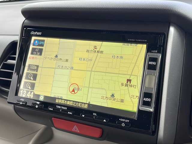 ホンダ Ｎ ＢＯＸ G Lパッケージ 岐阜県 2013(平25)年 9.4万km クリスタルブラックパール 純正7インチナビ/　(AM/FM/CD/DVD/TV/Bluetooth)/バックカメラ/両側パワースライドドア/オートエアコン/ステアリングスイッチ/スマートキー/スペアキー/純正フロアマット/ドアバイザー/社外アルミホイール/電格ミラー