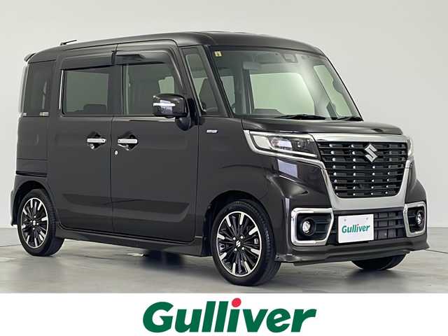 スズキ スペーシア カスタム HYBRID XS ターボ 岐阜県 2018(平30)年 4.2万km アーバンブラウンパールメタリック 純正8インチナビゲーション(CN-RZ843)/AM　FM/CD　DVD/Bluetooth/SD/バックカメラ/全周囲カメラ/両側パワースライドドア/衝突軽減システム/クルーズコントロール/ビルトインETC/プッシュスタート/スマートキー/シートヒーター(D席)/ドアバイザー/フロアマット/15インチアルミホイール