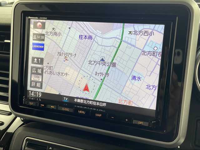 スズキ スペーシア カスタム HYBRID XS ターボ 岐阜県 2018(平30)年 4.2万km アーバンブラウンパールメタリック 純正8インチナビゲーション(CN-RZ843)/AM　FM/CD　DVD/Bluetooth/SD/バックカメラ/全周囲カメラ/両側パワースライドドア/衝突軽減システム/クルーズコントロール/ビルトインETC/プッシュスタート/スマートキー/シートヒーター(D席)/ドアバイザー/フロアマット/15インチアルミホイール