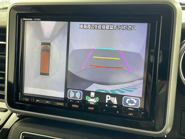スズキ スペーシア カスタム HYBRID XS ターボ 岐阜県 2018(平30)年 4.2万km アーバンブラウンパールメタリック 純正8インチナビゲーション(CN-RZ843)/AM　FM/CD　DVD/Bluetooth/SD/バックカメラ/全周囲カメラ/両側パワースライドドア/衝突軽減システム/クルーズコントロール/ビルトインETC/プッシュスタート/スマートキー/シートヒーター(D席)/ドアバイザー/フロアマット/15インチアルミホイール